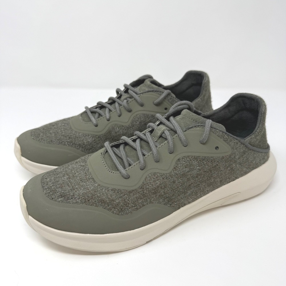 OluKai Koheo Hulu Mens Tapa Gray Green Wool Blend Sneakers 10536-TZTZ 9 NEW